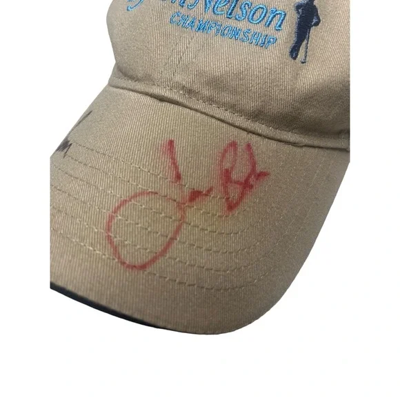 Antigua Byron Nelson EDS golf vintage signed hat Jeffrey Sluman Jason Bohn - Picture 2 of 8